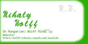 mihaly wolff business card